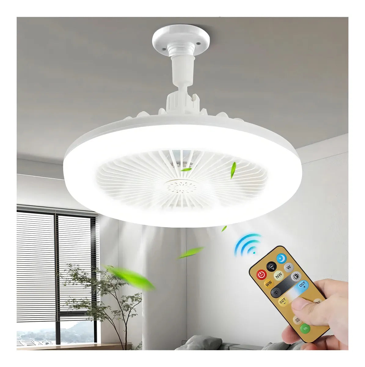 ¡ILUMINA Y REFRESCA TU HOGAR AL INSTANTE! FOCO LED VENTILADOR 2 EN 1 MULTIFUNCIÓN.