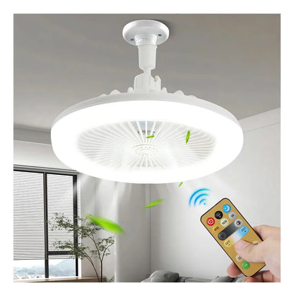 ¡ILUMINA Y REFRESCA TU HOGAR AL INSTANTE! FOCO LED VENTILADOR 2 EN 1 MULTIFUNCIÓN.