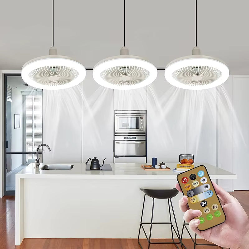 ¡ILUMINA Y REFRESCA TU HOGAR AL INSTANTE! FOCO LED VENTILADOR 2 EN 1 MULTIFUNCIÓN.