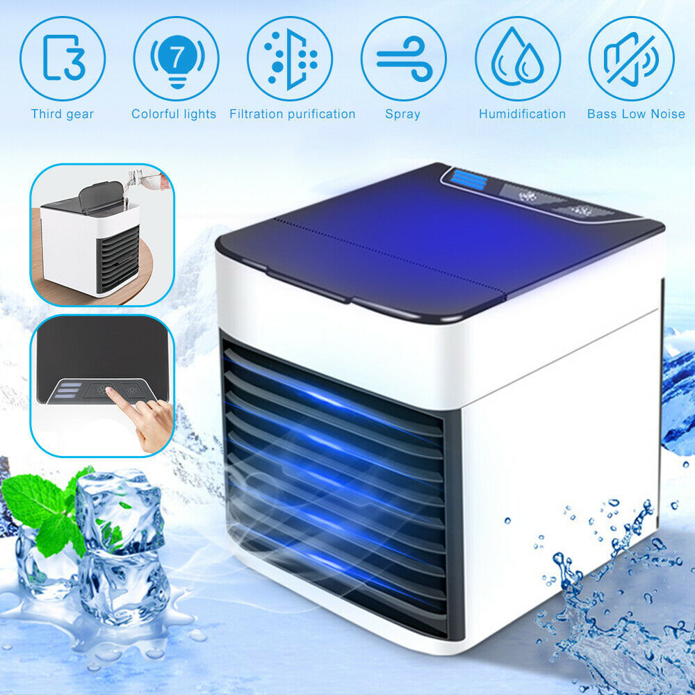 MINI VENTILADOR CON 3 VELOCIDADES+ LUZ LED